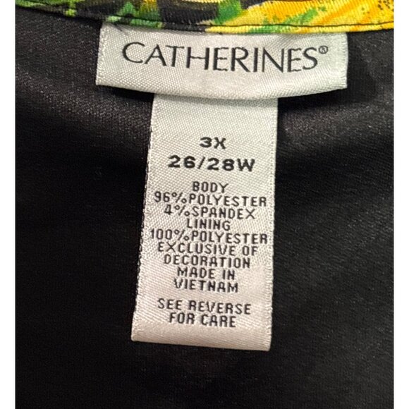 Catherines Womens Sleeveless V-Neck Maxi Dress  3X 26/28W Beaded Tropical Floral - Picture 8 of 9